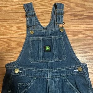 John Deere Youth Size 7 Denim Bib Overalls